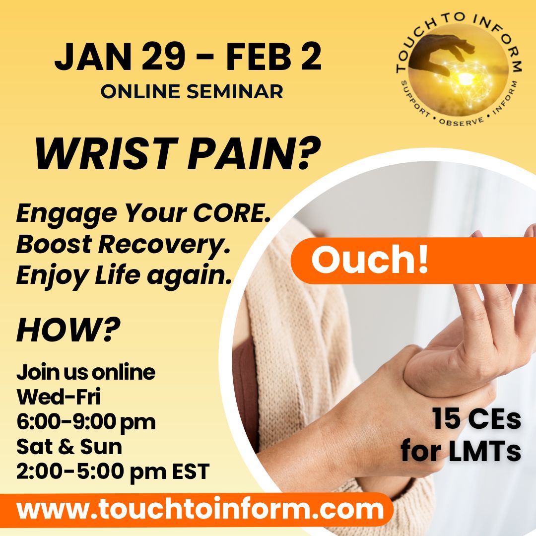 CEs Seminar for LMTs - Rehabilitate Repetitive Stress Injuries