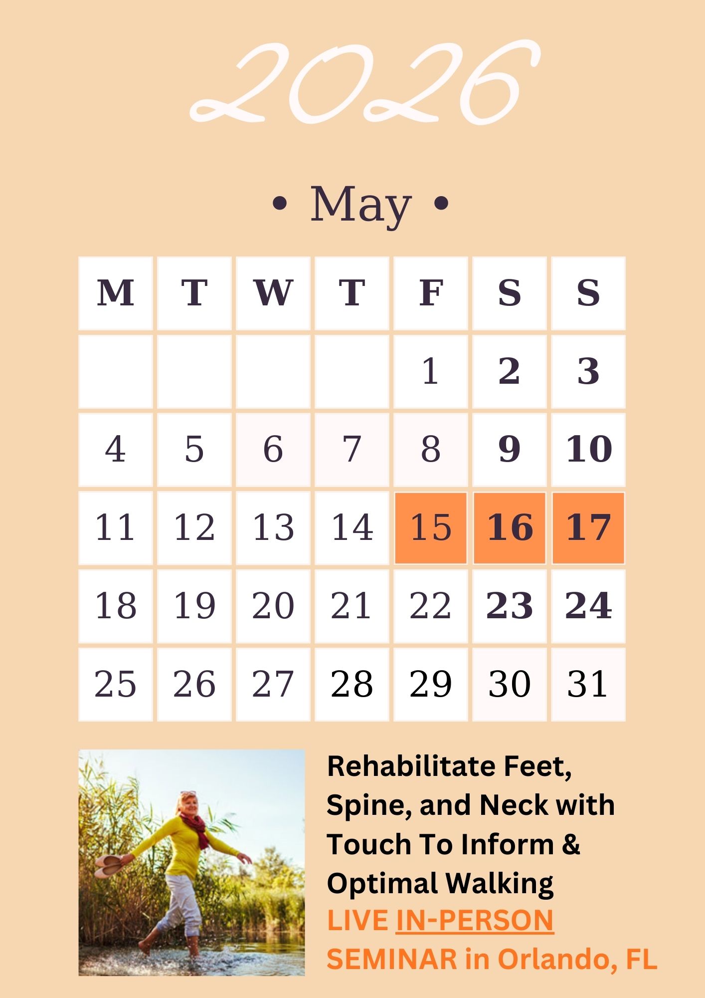 Rehabilitation with Optimal Walking CEs Seminar Live In-person