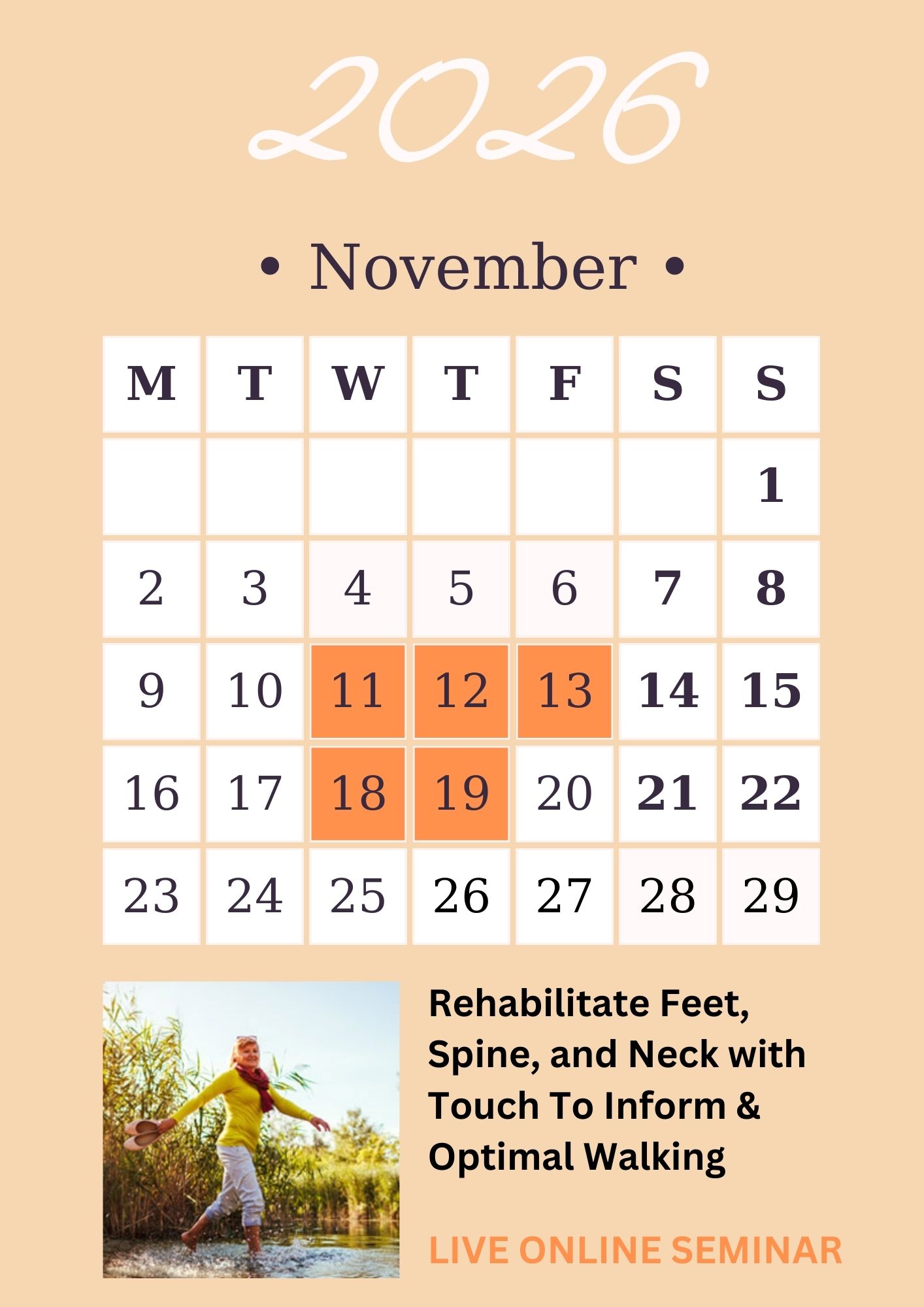 Rehabilitate Feet, Spine and Neck with Optimal Walking - CEs Seminar Online