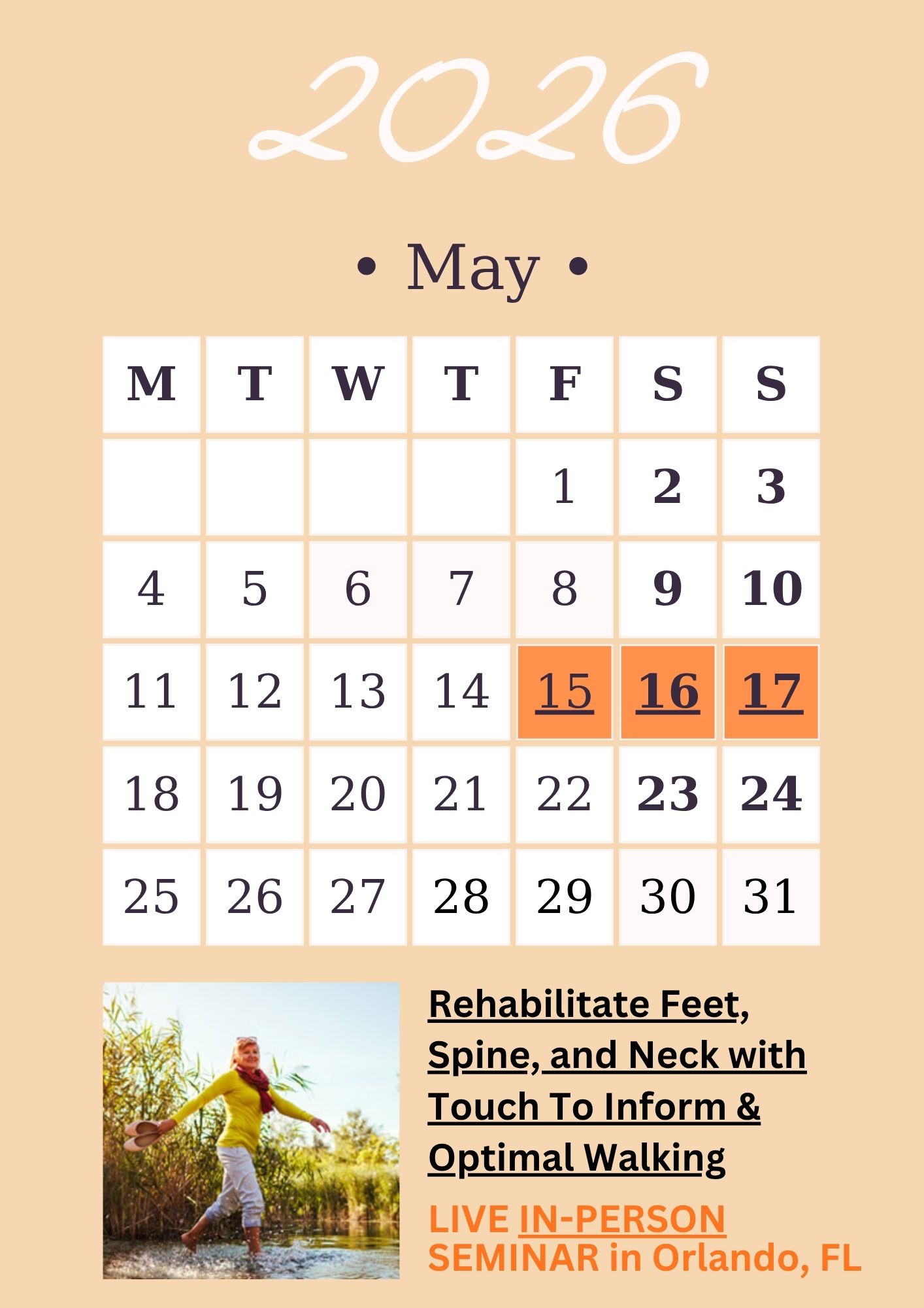 Rehabilitation with Optimal Walking CEs Seminar Live In-person