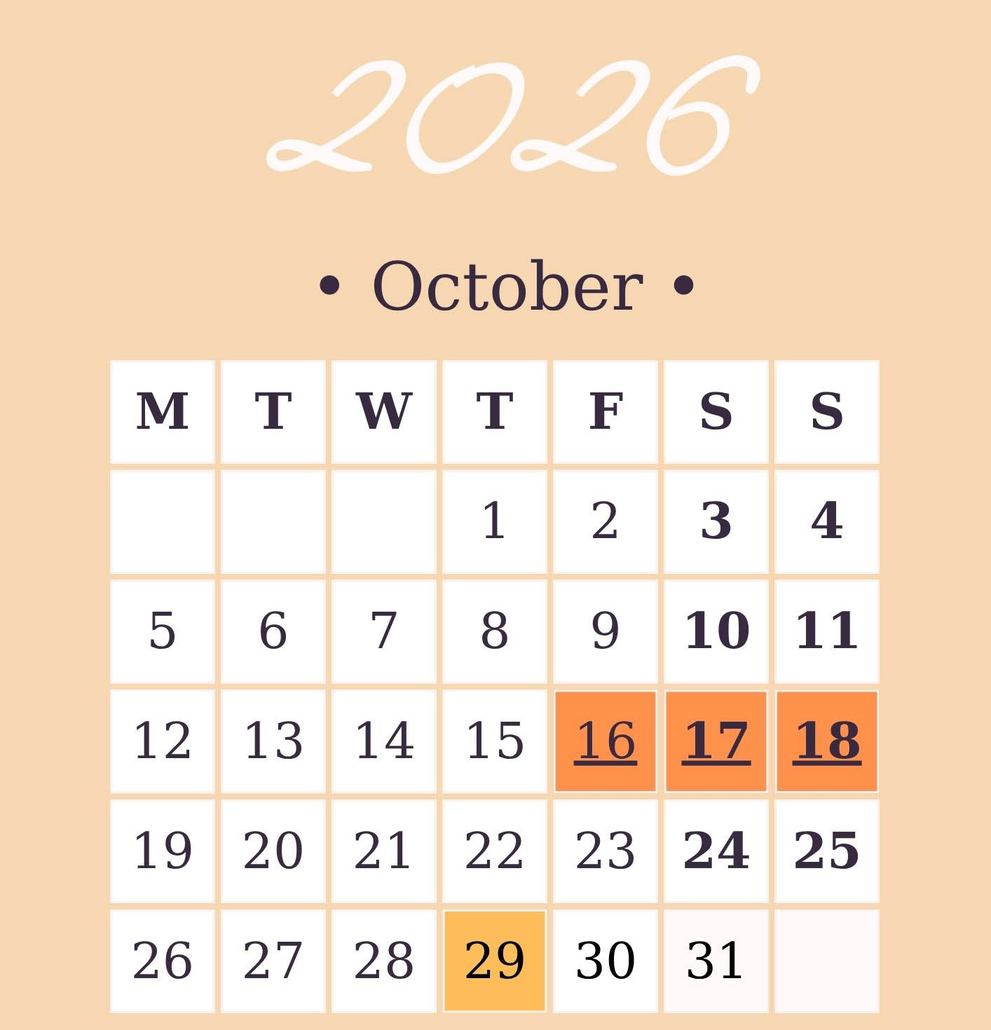 TTI 2026 Calendar – 9 Touch To Inform Seminars April 2026